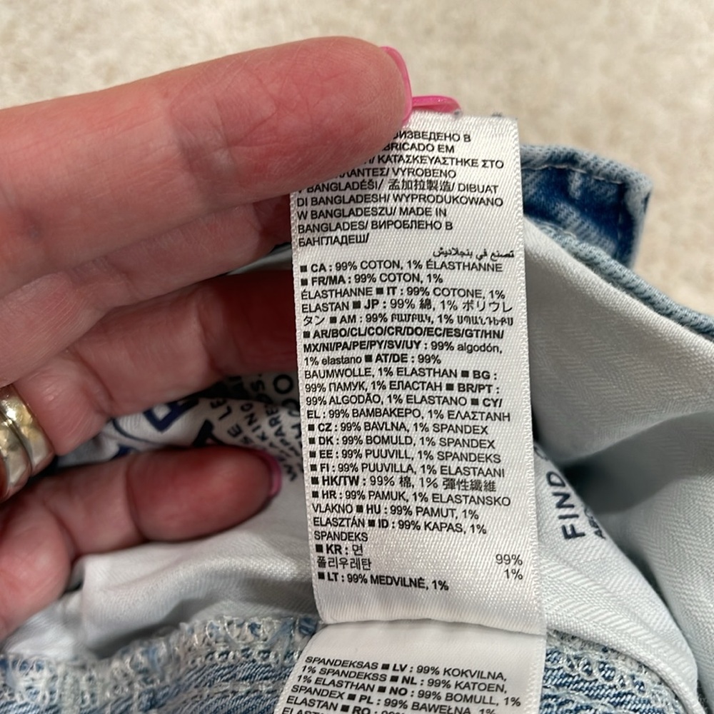 WOMENS GAP MID-RISE 90’s LOOSE FIT CARGO LIGHT BLUE FADED WASH JEANS SIZE 25 - Picture 11 of 13